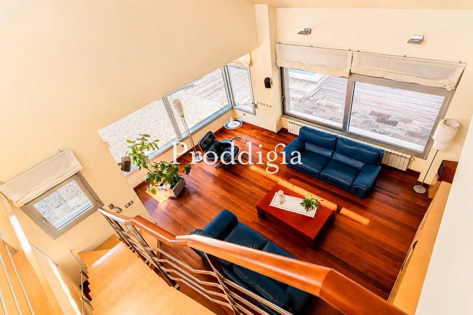 Living room of Houses for sale in Sant Cugat del Vallès  with Air Conditioner, Terrace and Storage room