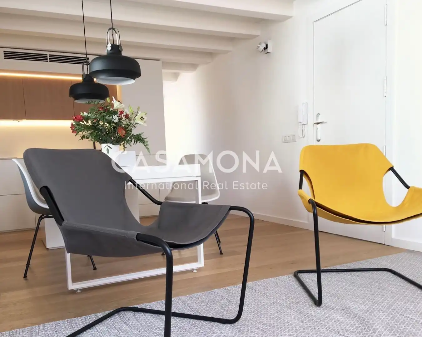Wohnzimmer von Wohnungen zum Verkauf in Barcelona mit Klimaanlage und Terrasse