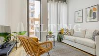 Living room of Flat for sale in  Barcelona Capital  with Air Conditioner, Terrace and Balcony