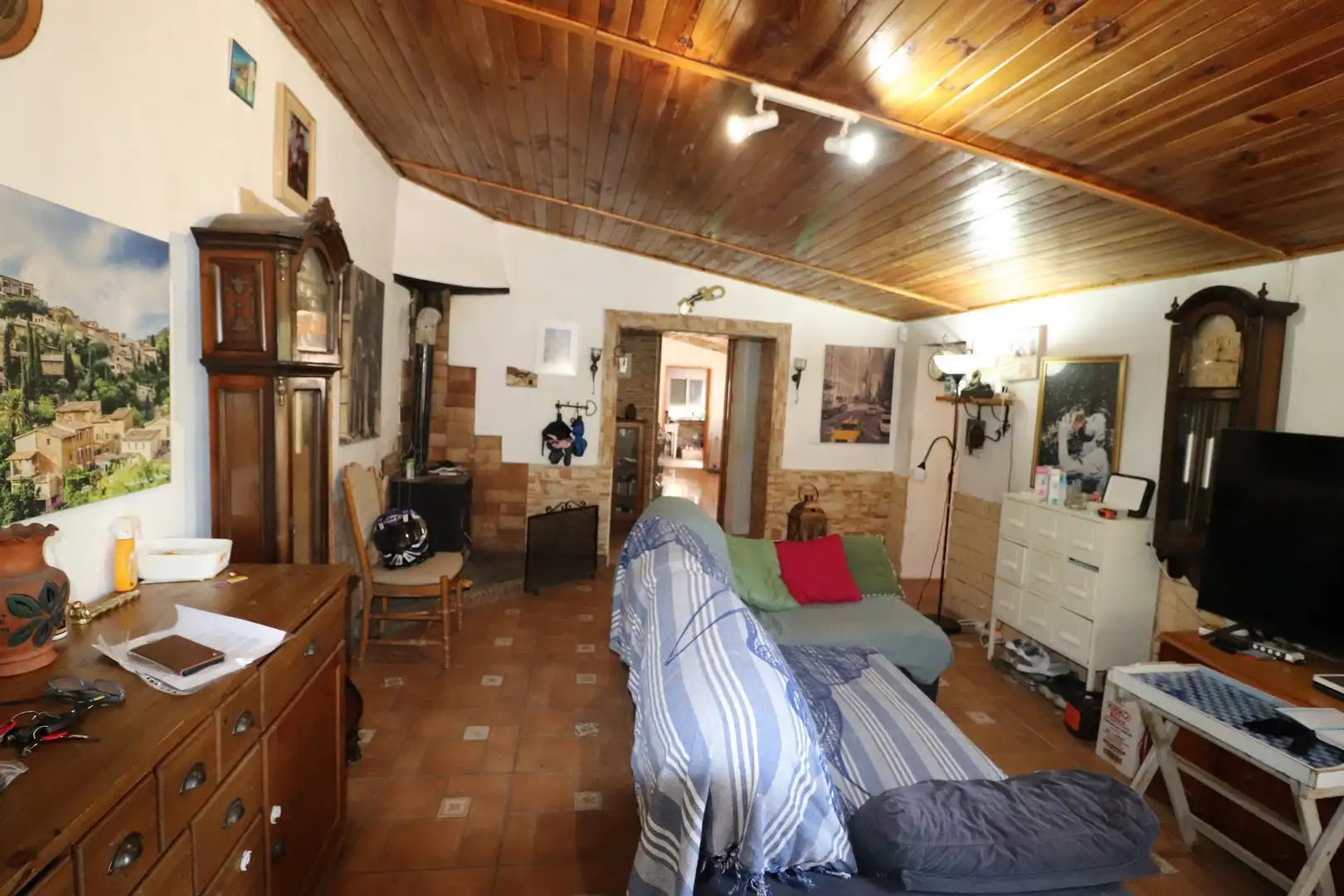 Sala de estar de Finca rústica en venta en Llucmajor con Calefacción, Trastero y Piscina