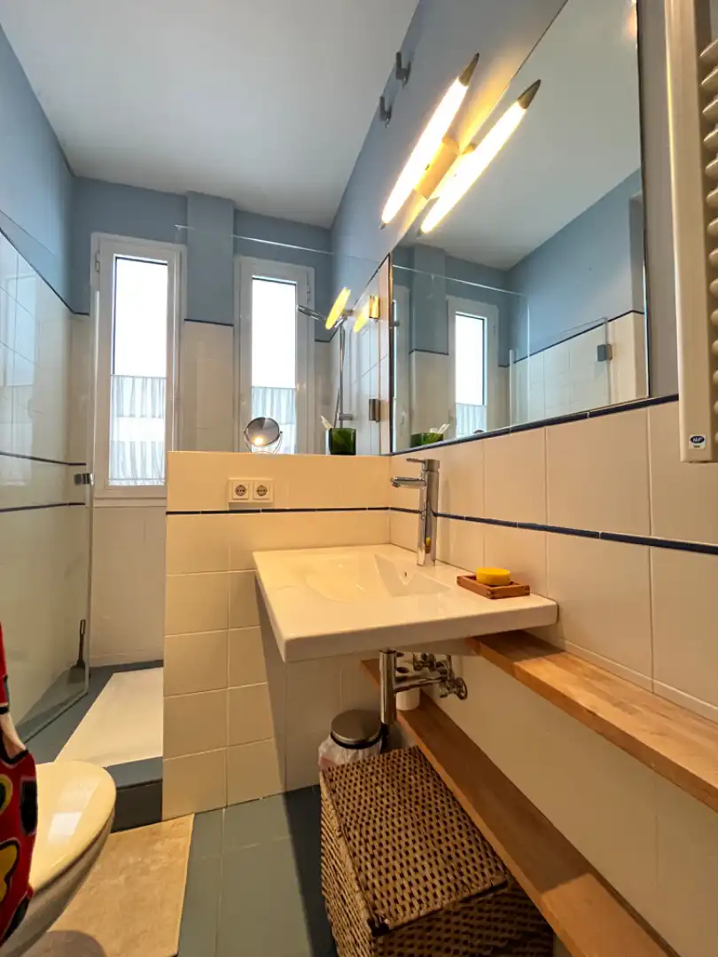 Badezimmer von Wohnung zum Verkauf in Madrid mit Terrasse, Möbliert und Ofen