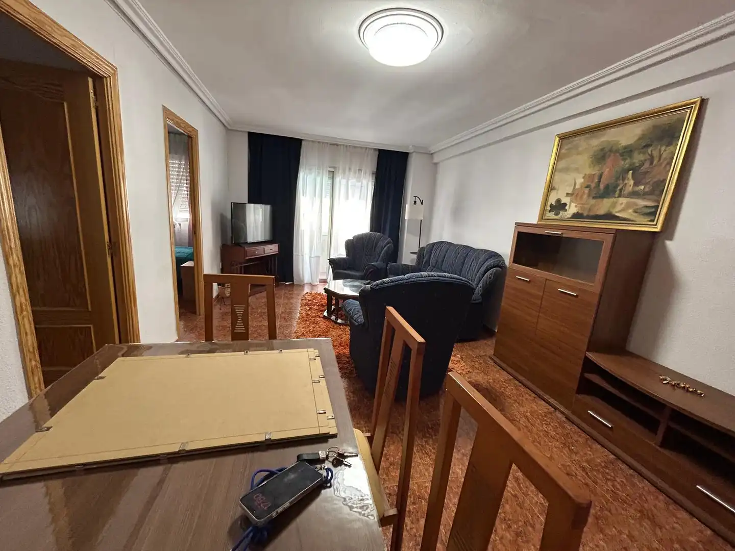 Sala de estar de Piso en venta en Ciudad Real con Calefacción, Terraza y Amueblado