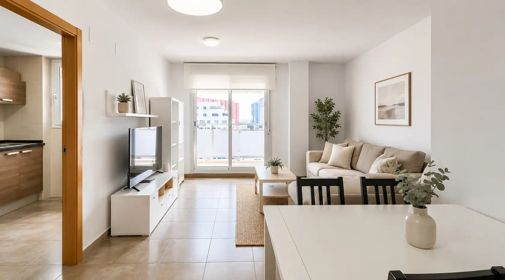 Sala de estar de Piso en venta en La Pobla de Farnals con Aire acondicionado, Jardín privado y Terraza