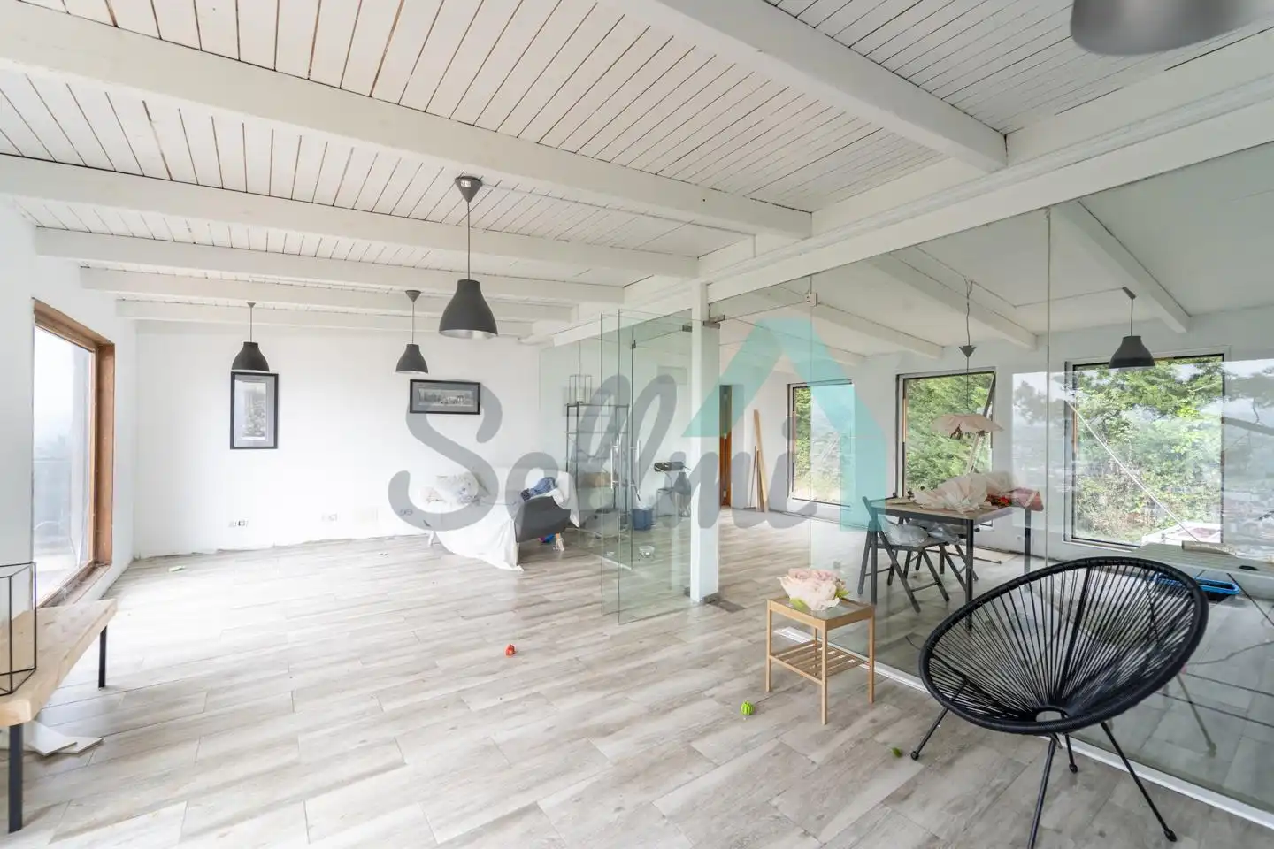 Sala de estar de Casa o chalet en venta en Oviedo  con Calefacción, Jardín privado y Parquet