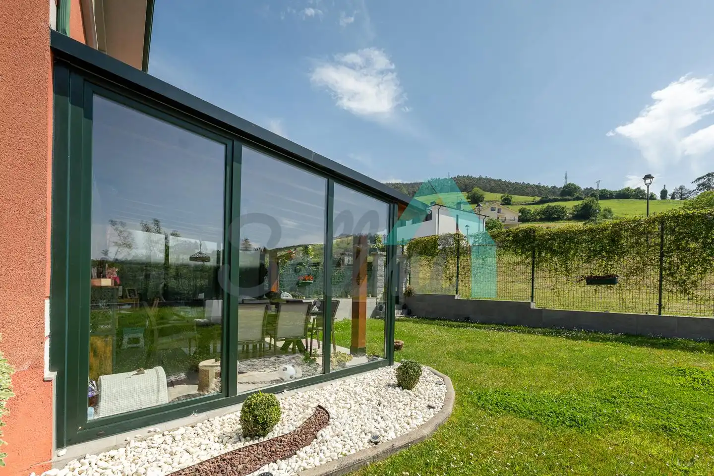 Terrasse von Einfamilien-Reihenhaus zum Verkauf in Vegadeo mit Heizung, Privatgarten und Terrasse