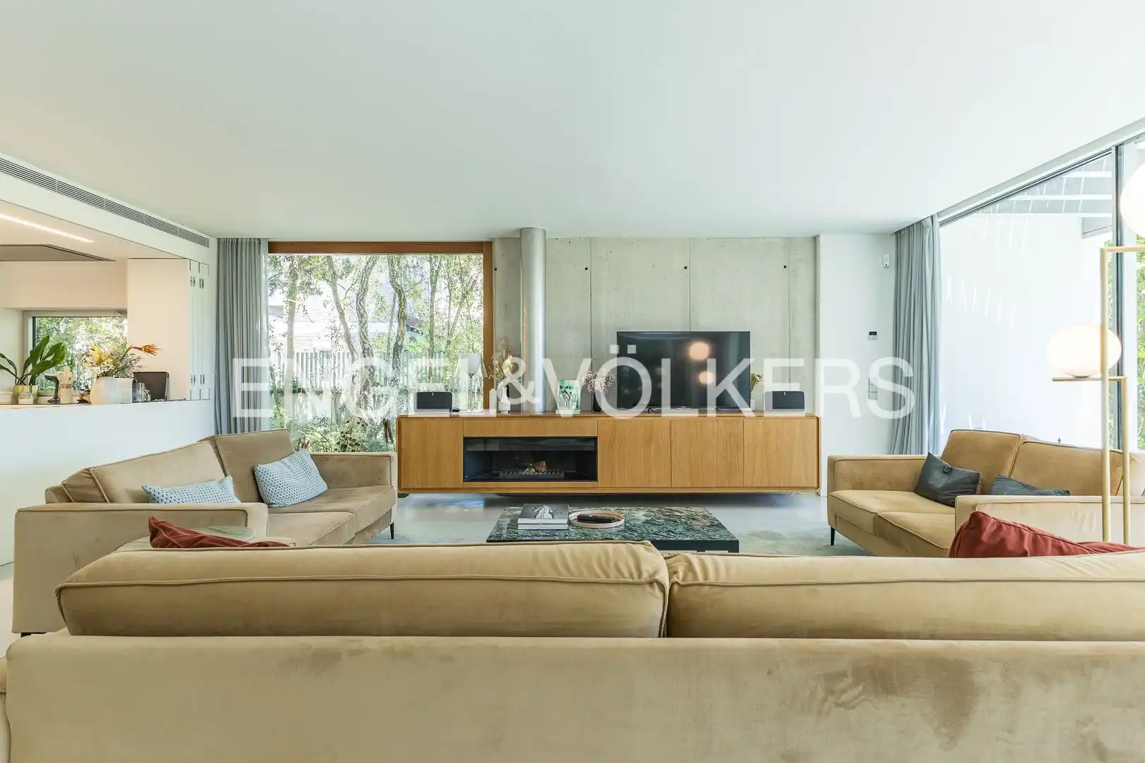 Living room of Houses for rent in Castelldefels  with Air Conditioner, Heating and Private garden
