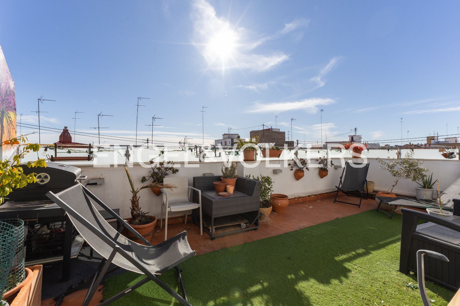 Terrace of Attic for sale in  Valencia Capital  with Air Conditioner, Heating and Parquet flooring