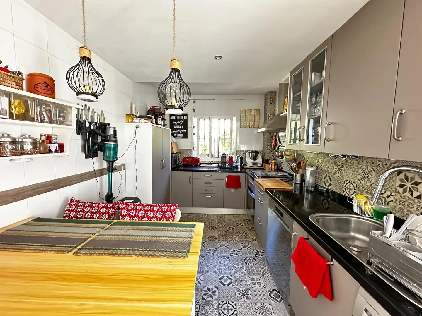 Kitchen of Detached homes for sale in Marbella  with Air Conditioner, Terrace and Storage room