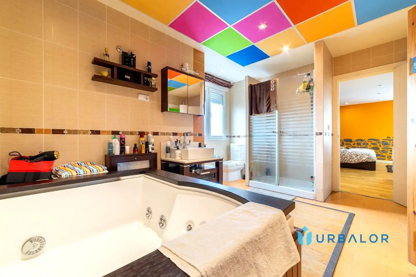 Badezimmer von Haus oder Chalet zum Verkauf in Illescas mit Klimaanlage, Heizung und Privatgarten