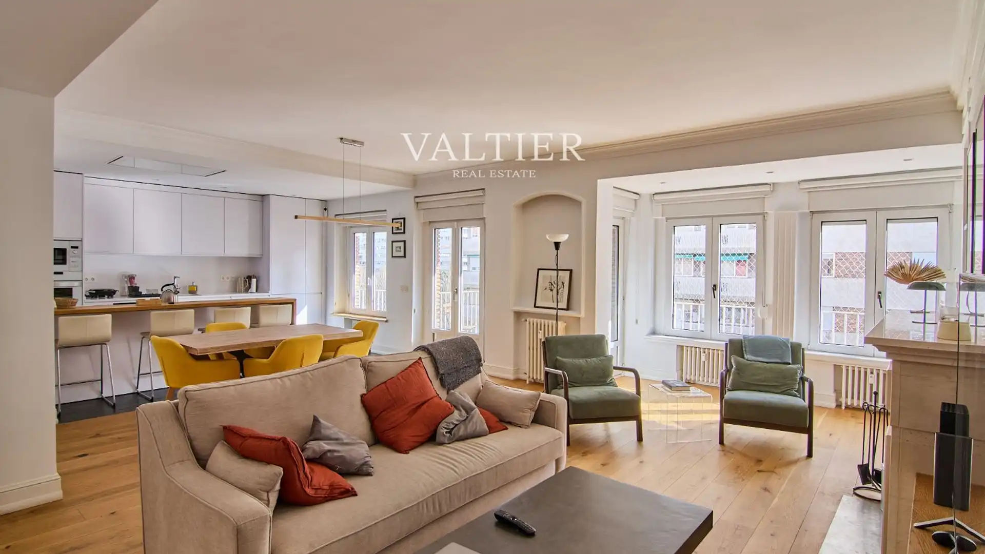 Wohnzimmer von Wohnung zur Miete in  Madrid Capital mit Klimaanlage