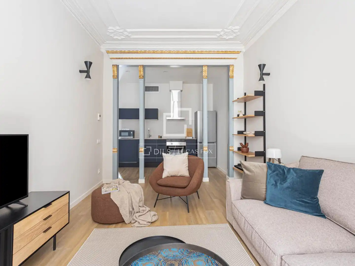 Sala de estar de Piso en venta en Barcelona con Aire acondicionado, Calefacción y Parquet