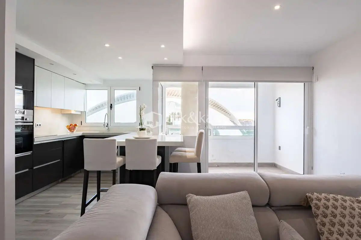 Wohnzimmer von Wohnung zum Verkauf in Valencia mit Klimaanlage, Abstellraum und Ofen