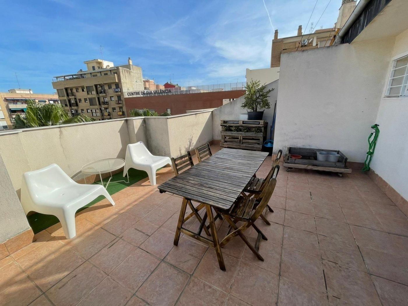 Terrassa de Àtic de lloguer en  Valencia Capital amb Aire condicionat, Calefacció i Jardí privat