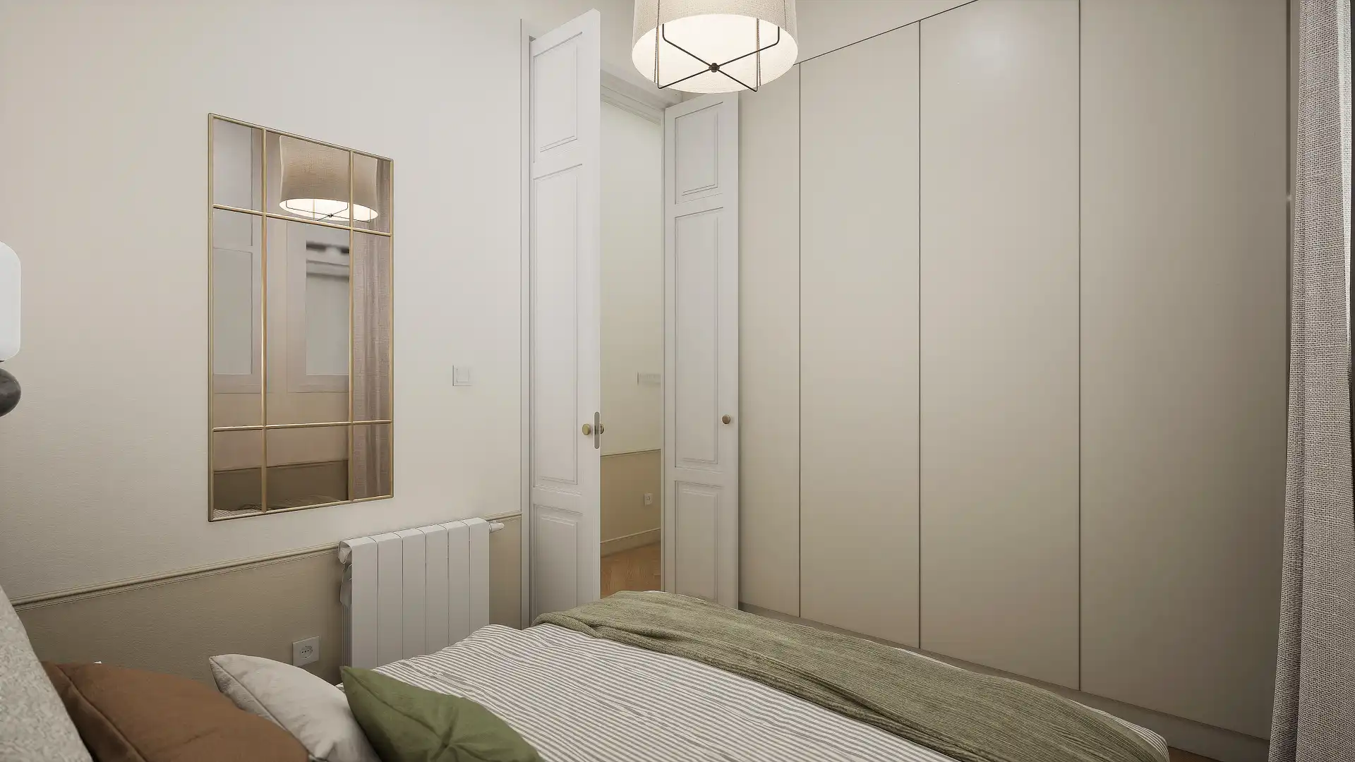 Schlafzimmer von Wohnungen zur Miete in Barcelona mit Klimaanlage, Heizung und Parkett