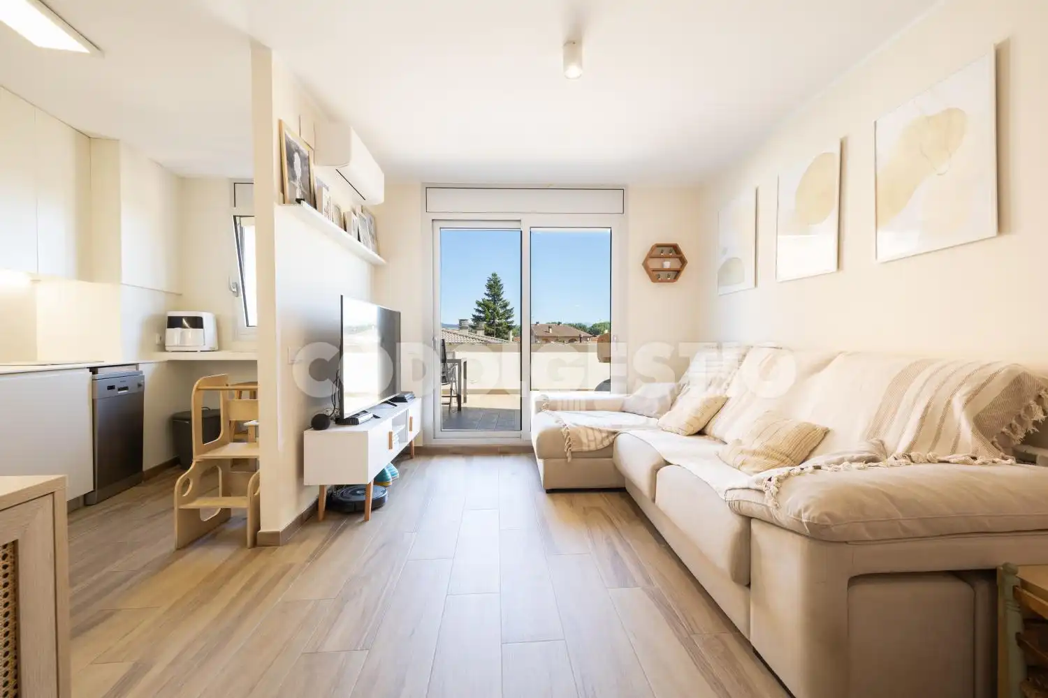 Sala de estar de Piso en venta en Manlleu con Terraza