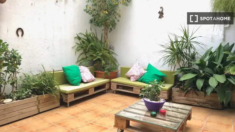 Terraza de Piso de alquiler en Valencia con Aire acondicionado, Calefacción y Amueblado