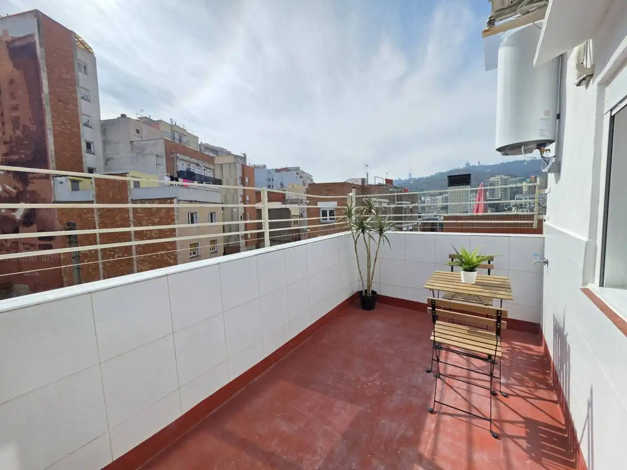 Terrasse von Dachboden zum Verkauf in Barcelona mit Klimaanlage, Heizung und Parkett