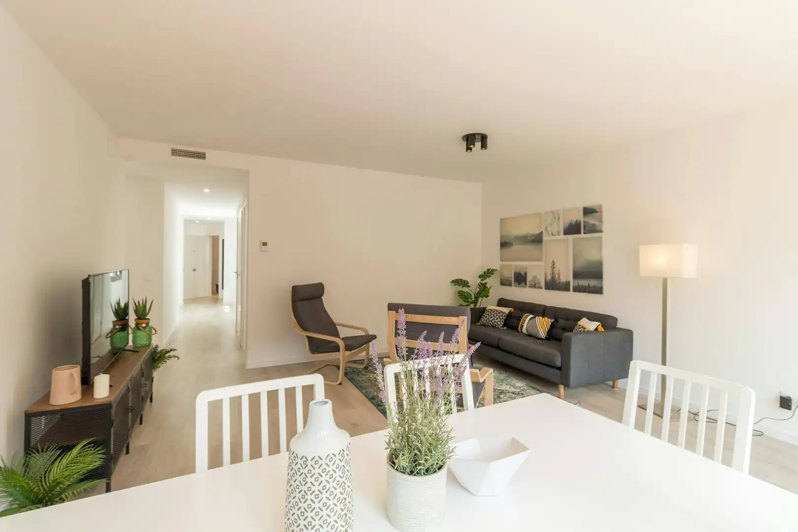 Sala d'estar de Pis de lloguer en Barcelona amb Aire condicionat, Moblat i Rentadora