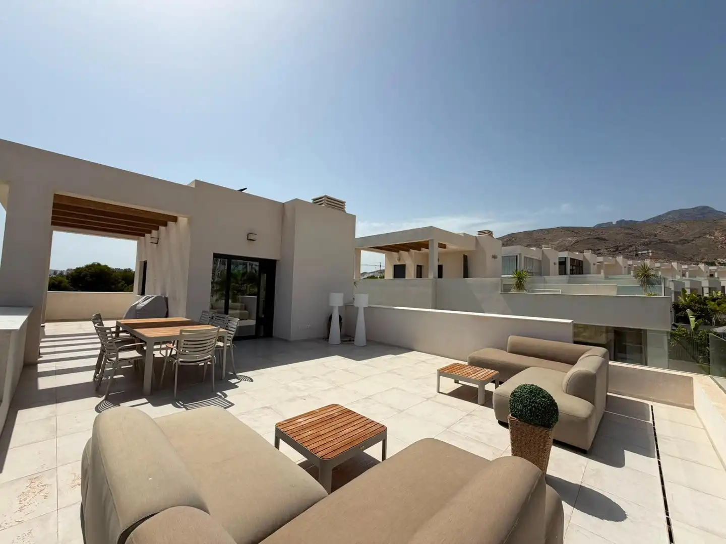 Terrassa de Casa o xalet de lloguer en Finestrat amb Aire condicionat, Jardí privat i Terrassa