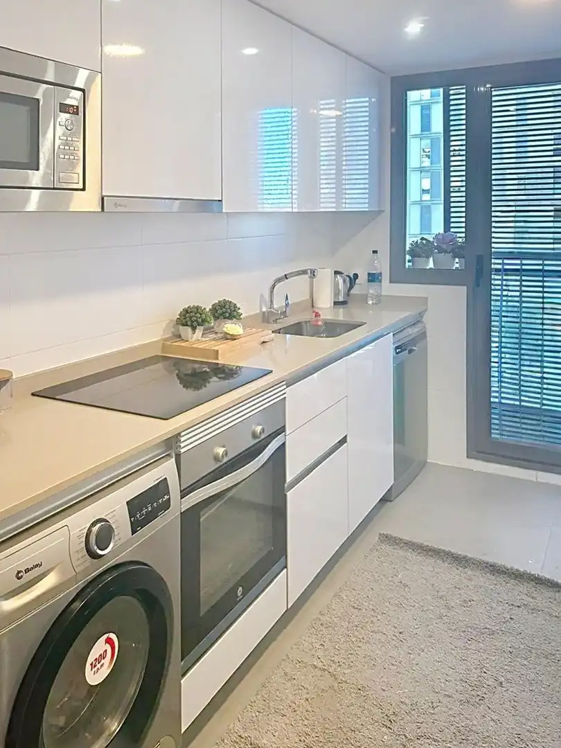 Kitchen of Flat for rent in Valencia  with Air Conditioner, Heating and Furnished