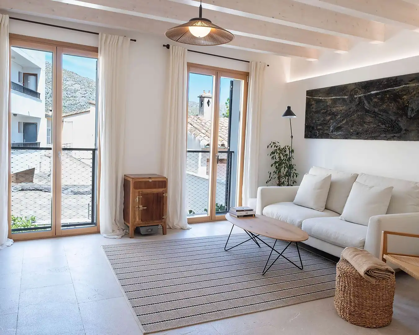 Sala de estar de Casa o chalet en venta en Pollença con Aire acondicionado, Terraza y Amueblado