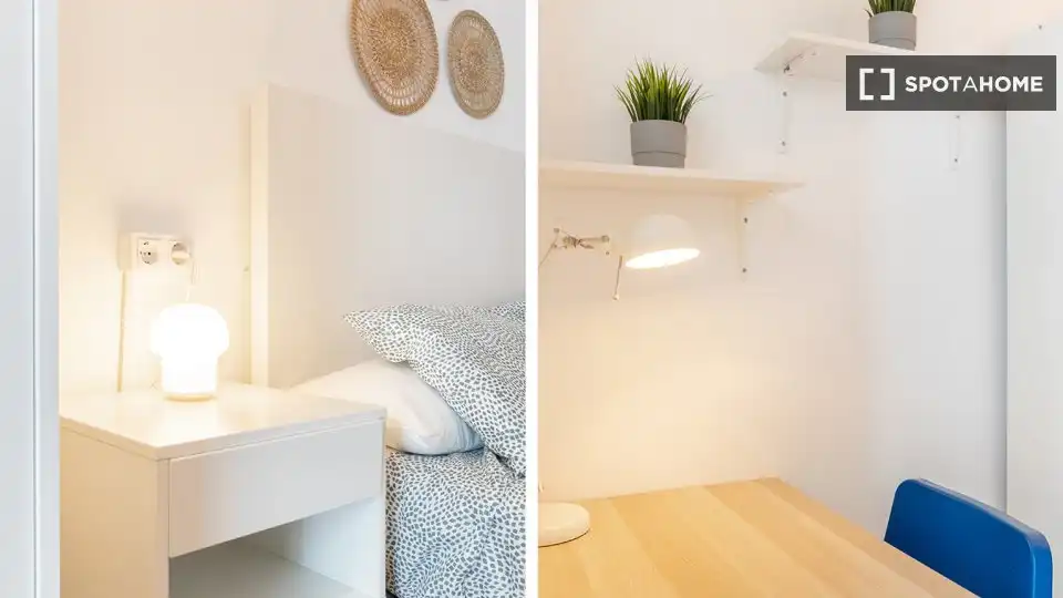 Habitación de Piso para compartir en Barcelona con Aire acondicionado, Calefacción y Amueblado