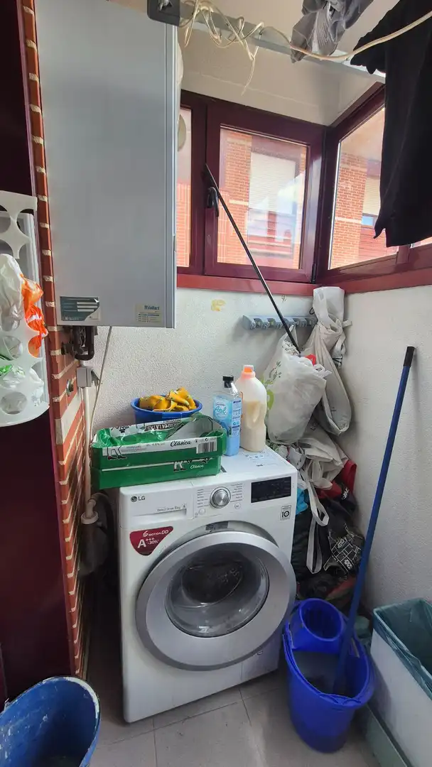 Kitchen of Flat for sale in Cistérniga  with Heating, Storage room and Furnished