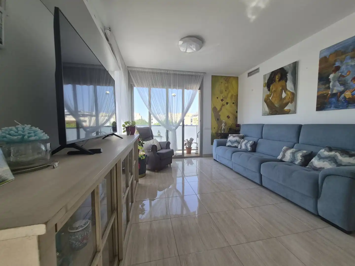 Living room of Flat for sale in Pineda de Mar  with Air Conditioner, Heating and Terrace