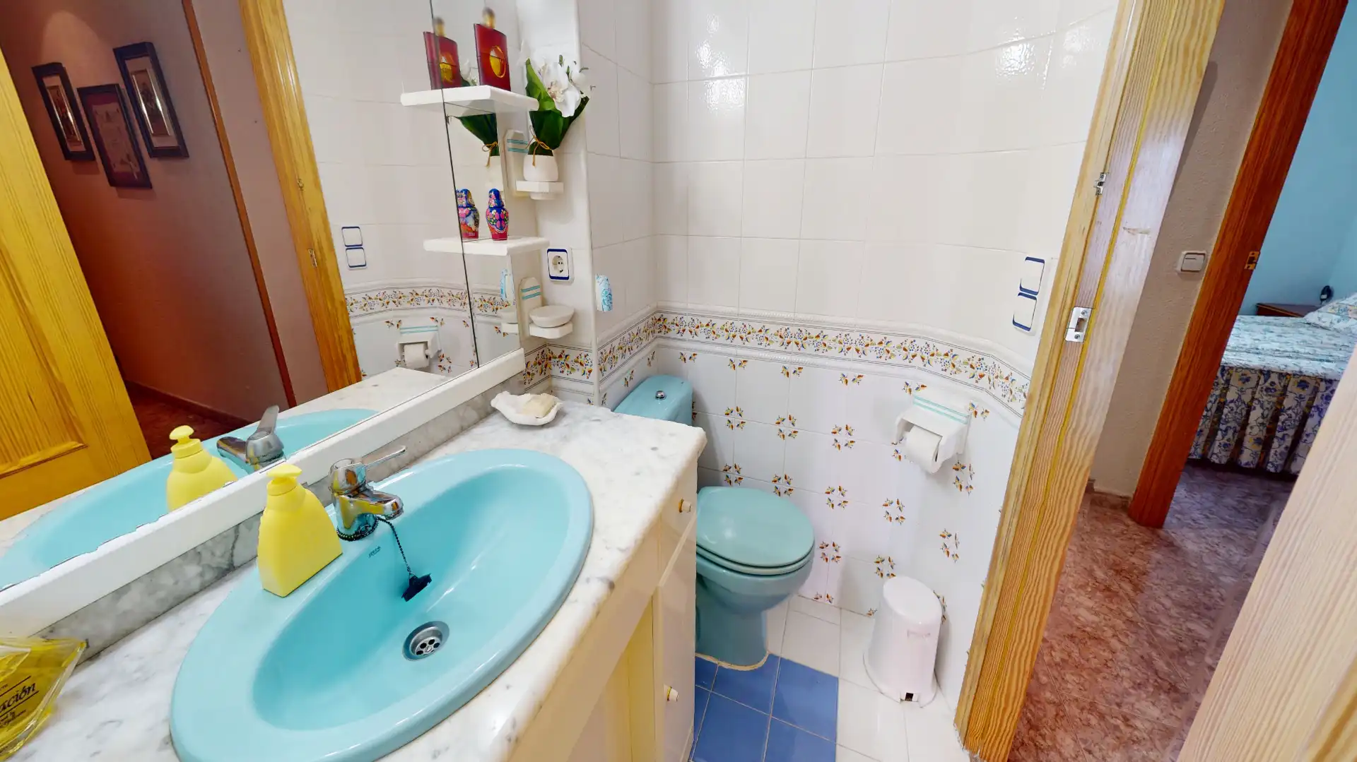 Badezimmer von Wohnung zum Verkauf in Sax mit Klimaanlage, Terrasse und Balkon