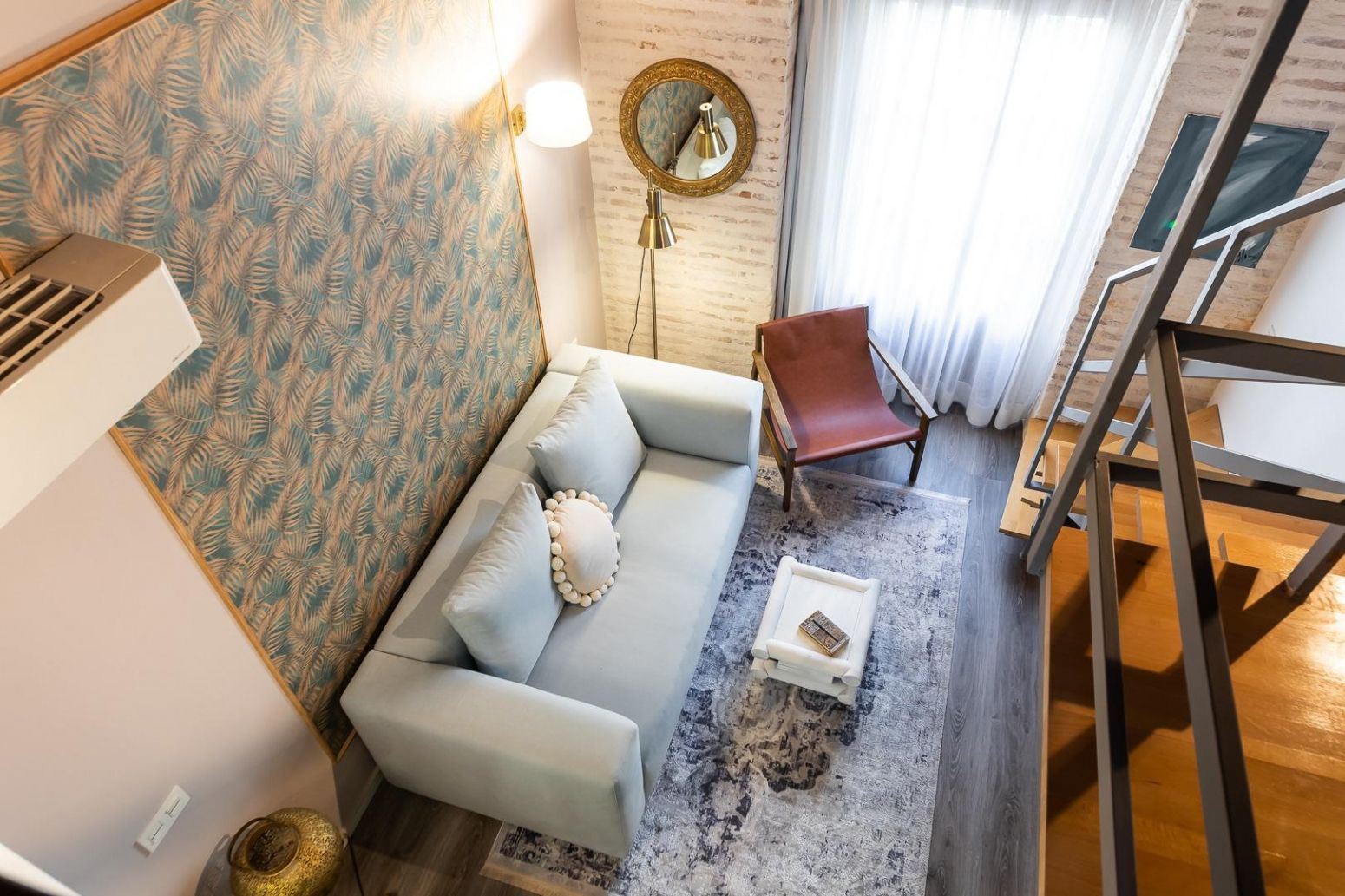 Sala de estar de Piso de alquiler en  Valencia Capital con Aire acondicionado, Calefacción y Terraza