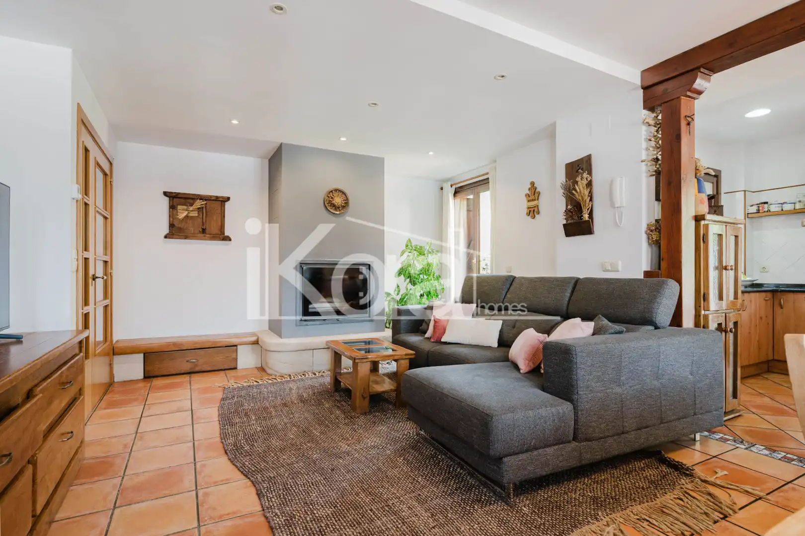 Sala de estar de Casa adosada en venta en Bergara con Calefacción, Jardín privado y Parquet