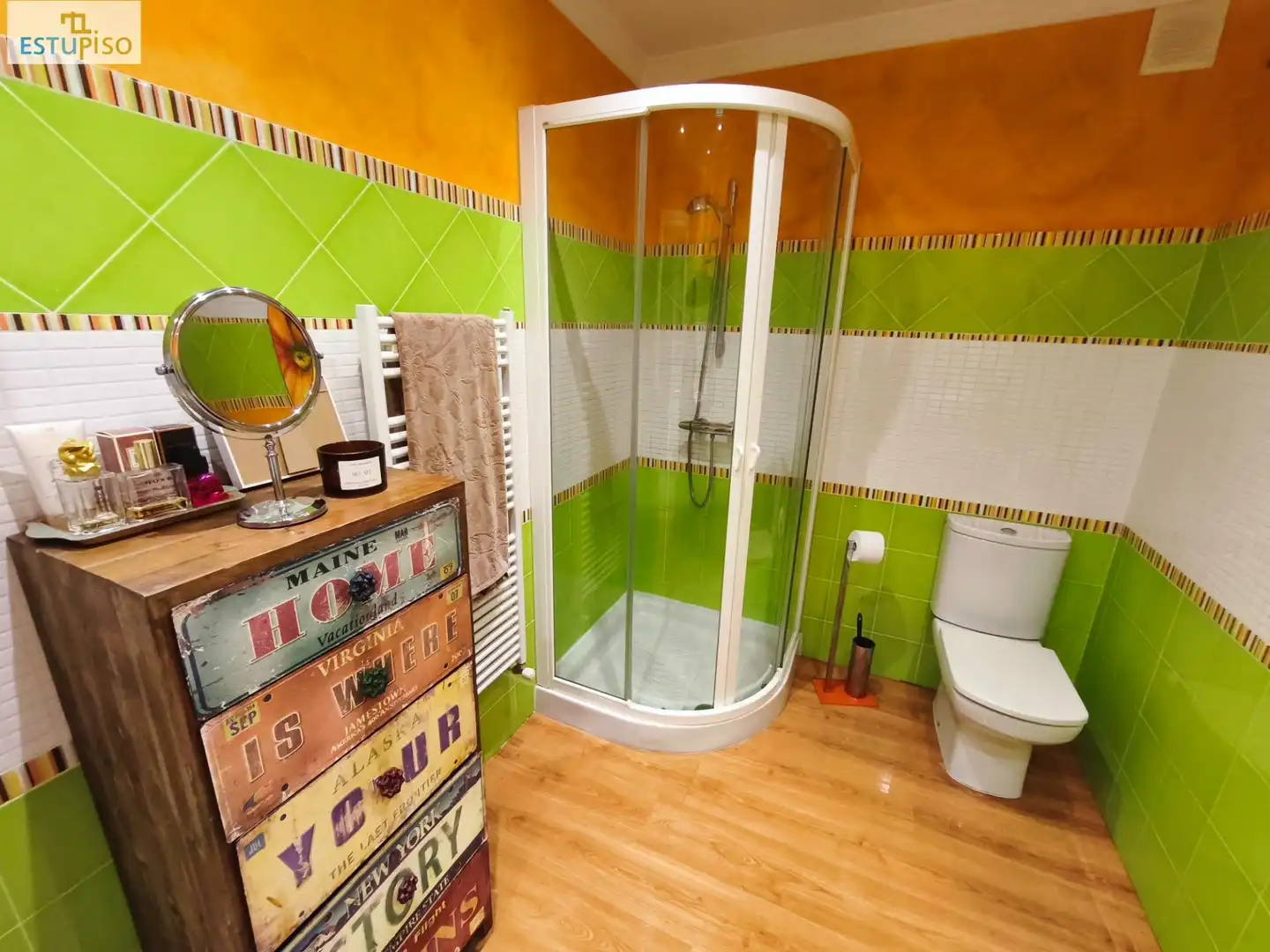 Badezimmer von Wohnung zum Verkauf in Vitoria - Gasteiz mit Heizung, Parkett und Terrasse