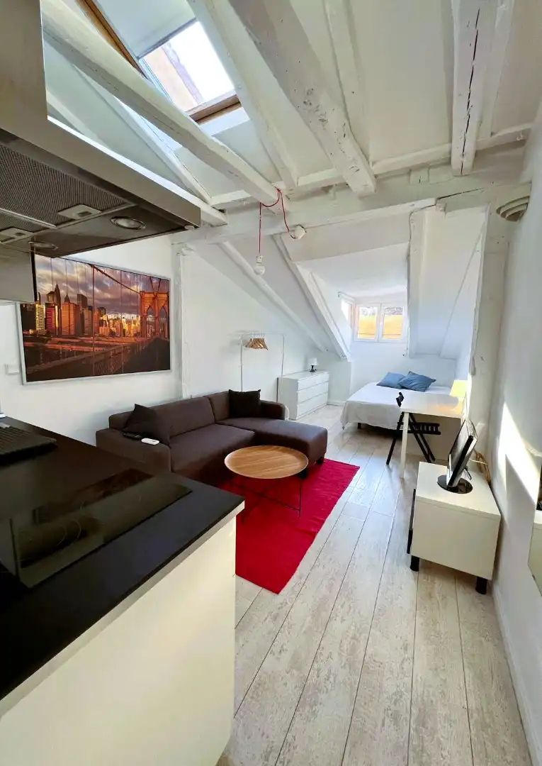 Wohnzimmer von Wohnung zur Miete in Madrid mit Klimaanlage, Heizung und Möbliert