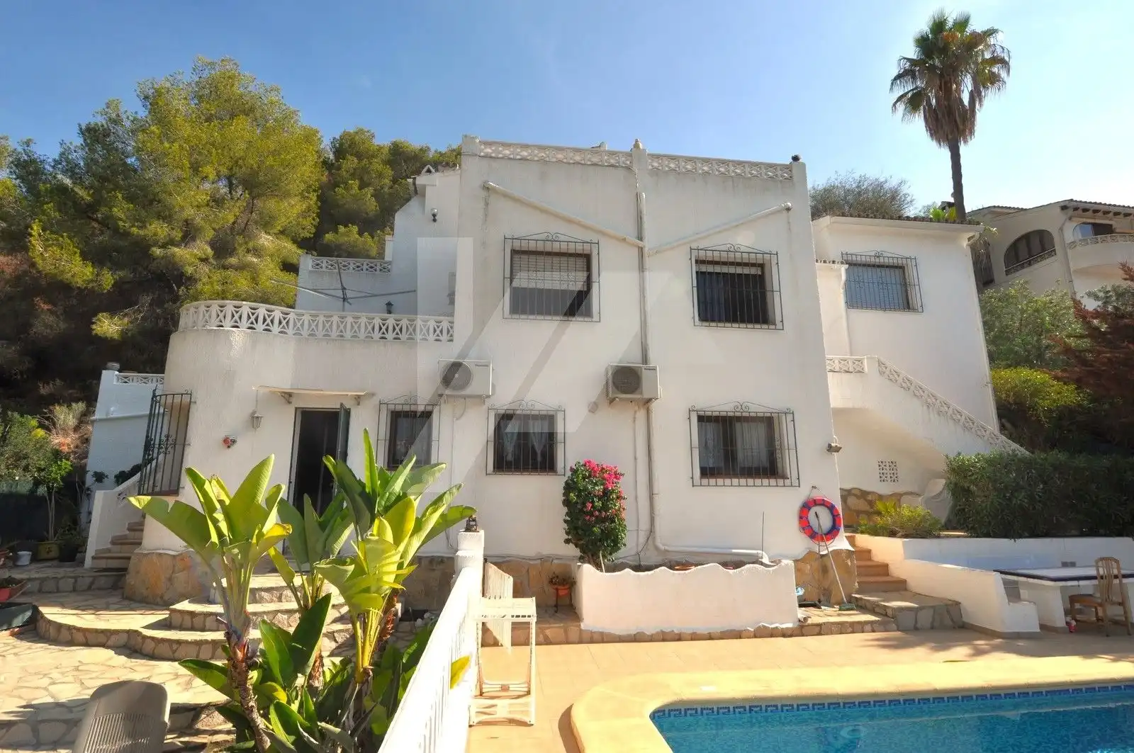 Vista exterior de Casa o chalet en venta en Moraira con Aire acondicionado, Calefacción y Jardín privado