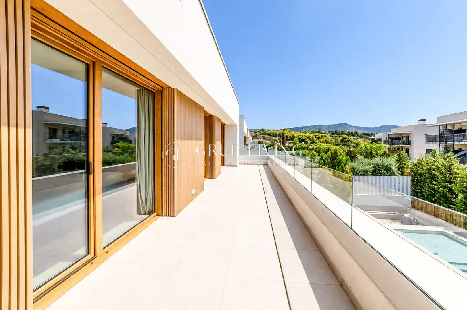 Terrasse von Haus oder Chalet zur Miete in Sitges mit Klimaanlage, Heizung und Privatgarten