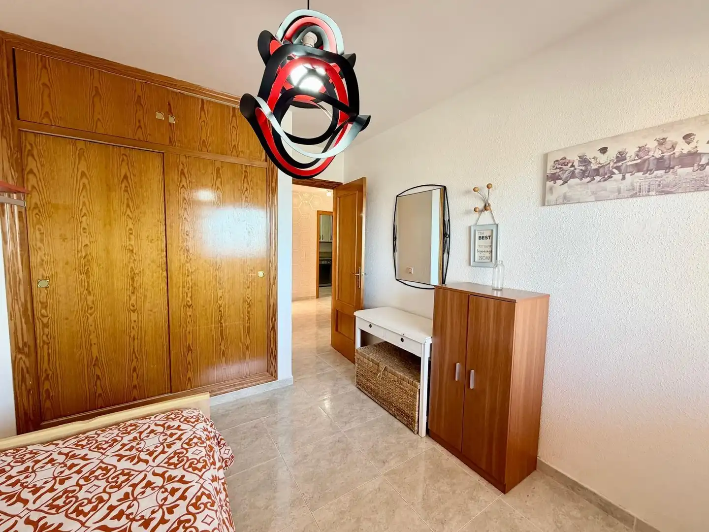 Schlafzimmer von Wohnung zum Verkauf in Roquetas de Mar mit Klimaanlage, Terrasse und Möbliert