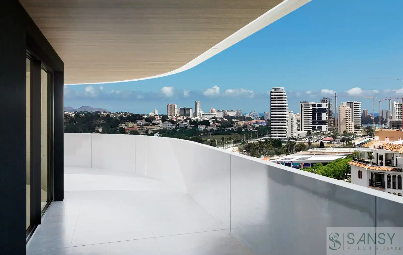Terraza de Apartamento en venta en Calpe / Calp con Aire acondicionado, Trastero y Piscina