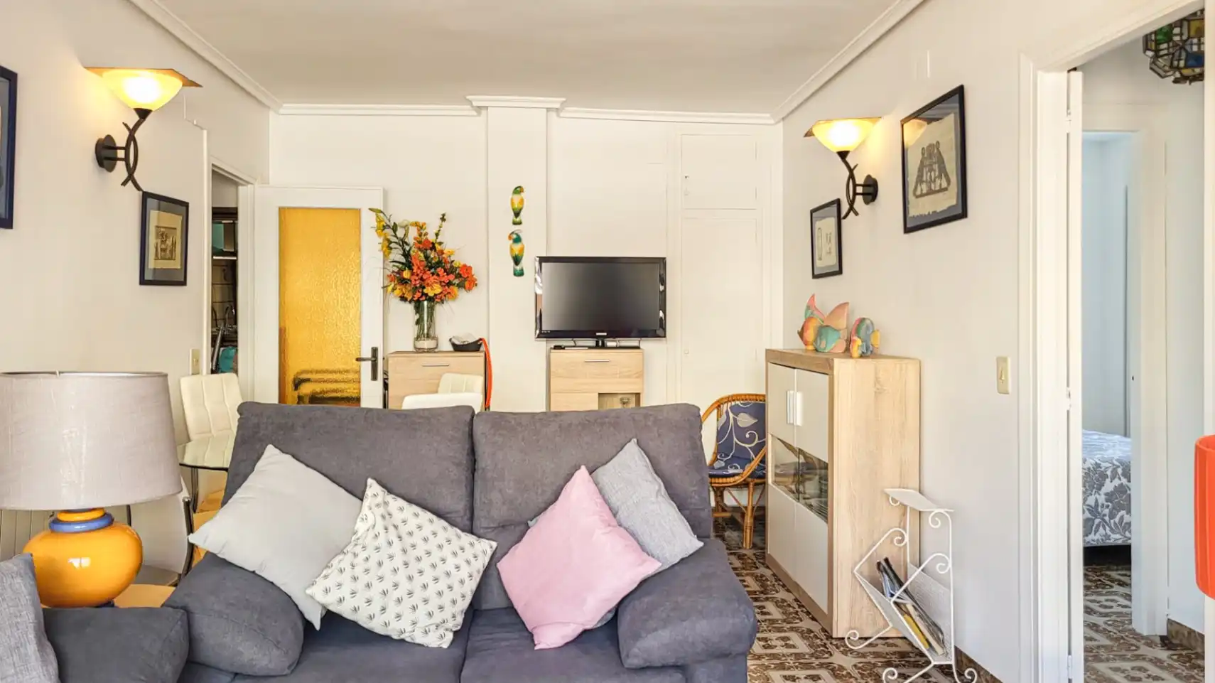 Sala de estar de Apartamento en venta en Dénia con Aire acondicionado, Calefacción y Jardín privado