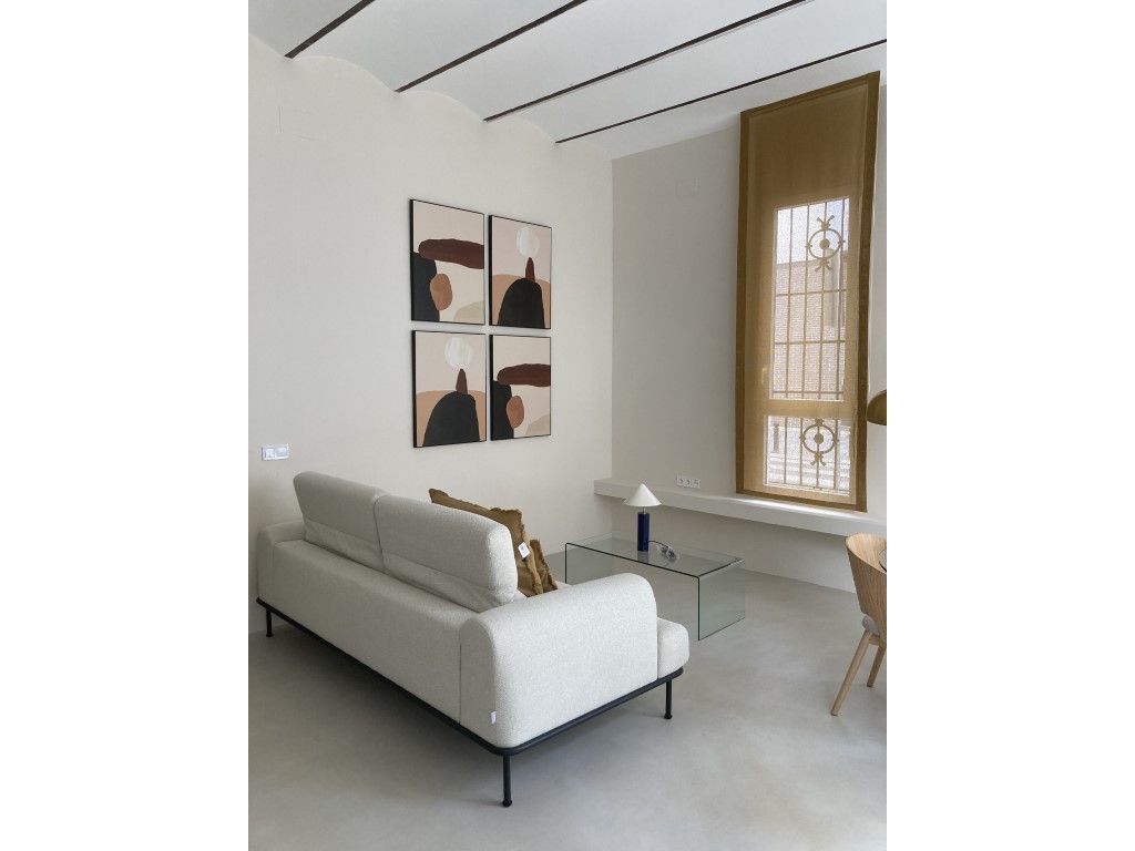 Living room of Planta baja for rent in  Valencia Capital  with Air Conditioner, Terrace and Furnished