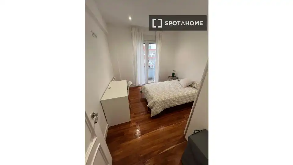 Dormitori de Apartament per a compartir en Bilbao  amb Aire condicionat, Calefacció i Terrassa