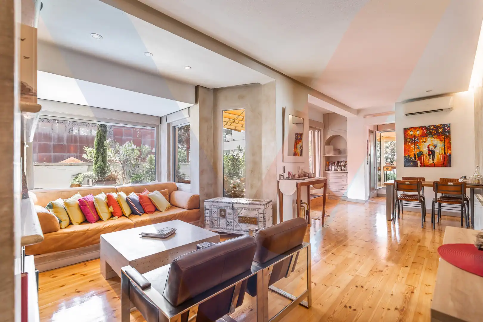 Wohnzimmer von Dachboden zum Verkauf in Madrid mit Klimaanlage, Heizung und Terrasse