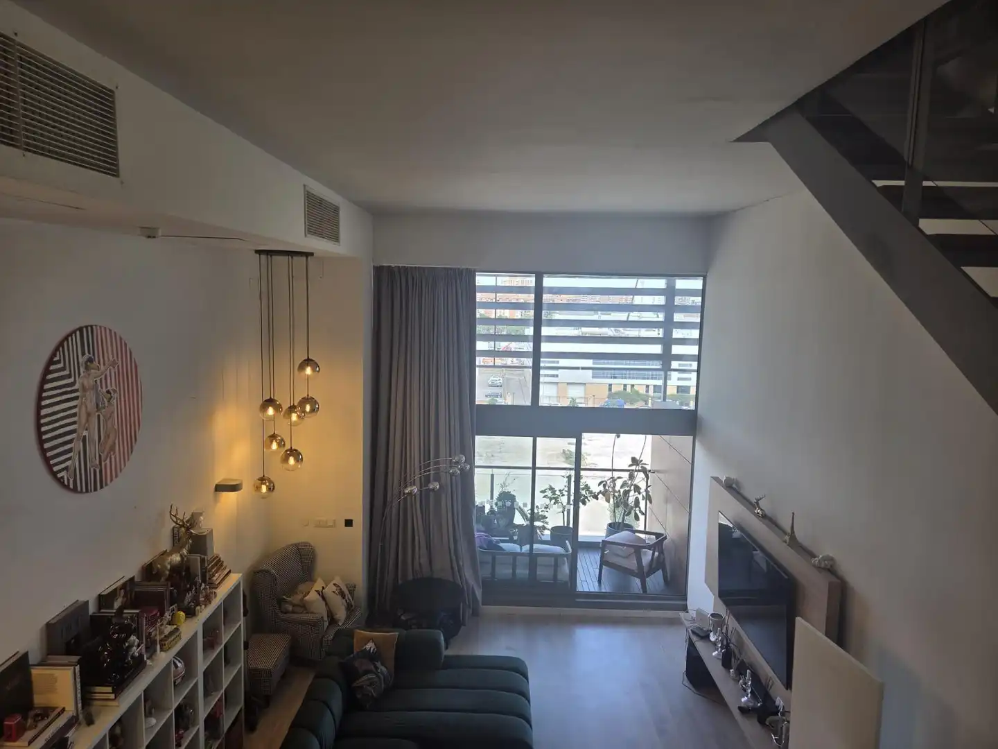 Wohnzimmer von Dachboden zum Verkauf in Valencia mit Klimaanlage, Terrasse und Möbliert