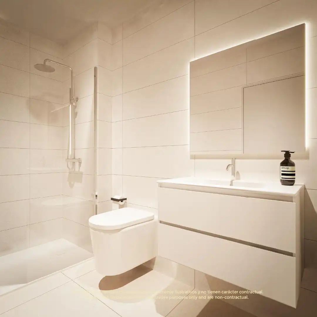 Baño de Apartamento en venta en Murcia con Aire acondicionado, Calefacción y Jardín privado