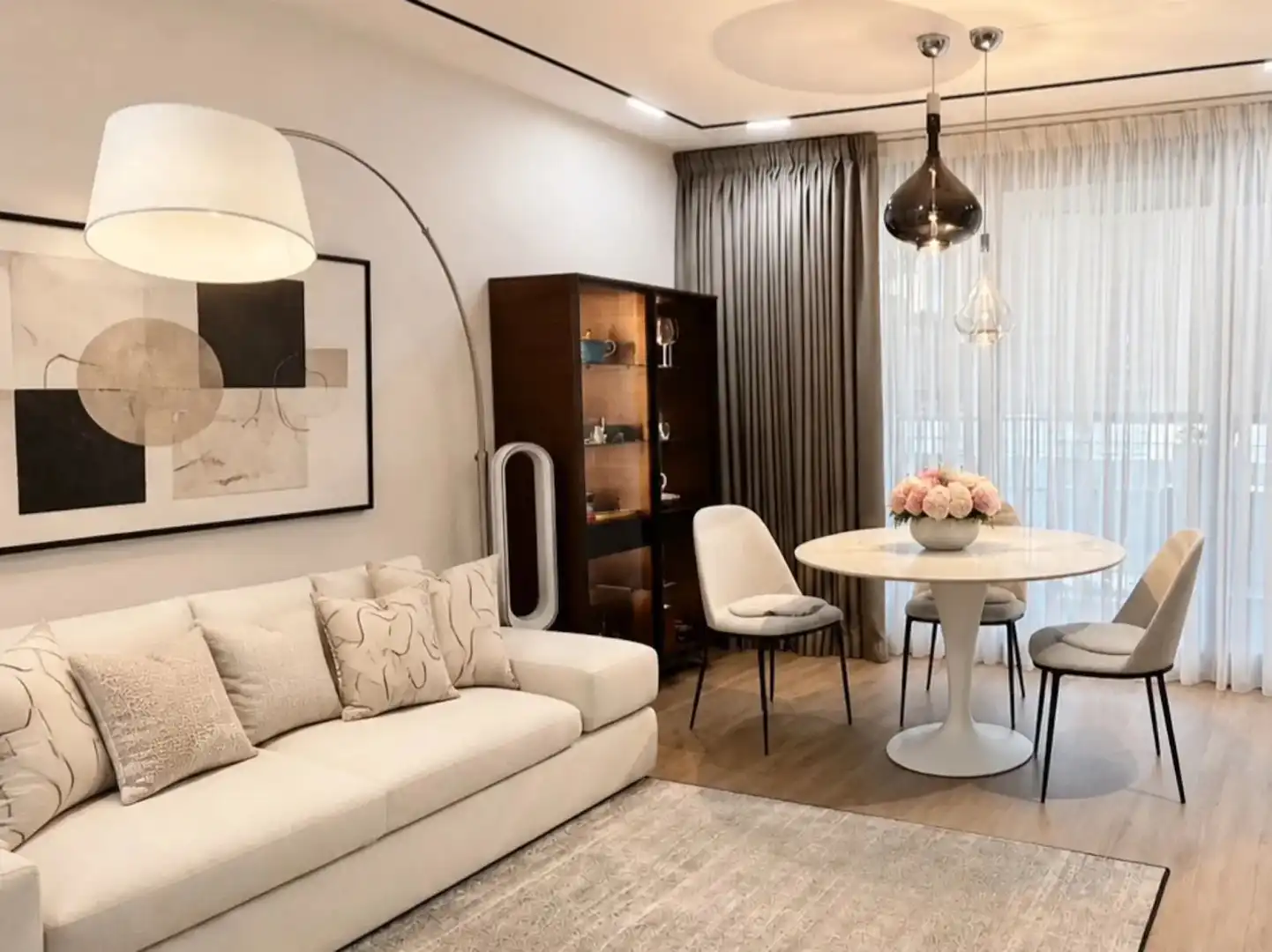 Wohnzimmer von Wohnung zum Verkauf in Barcelona mit Klimaanlage, Terrasse und Möbliert