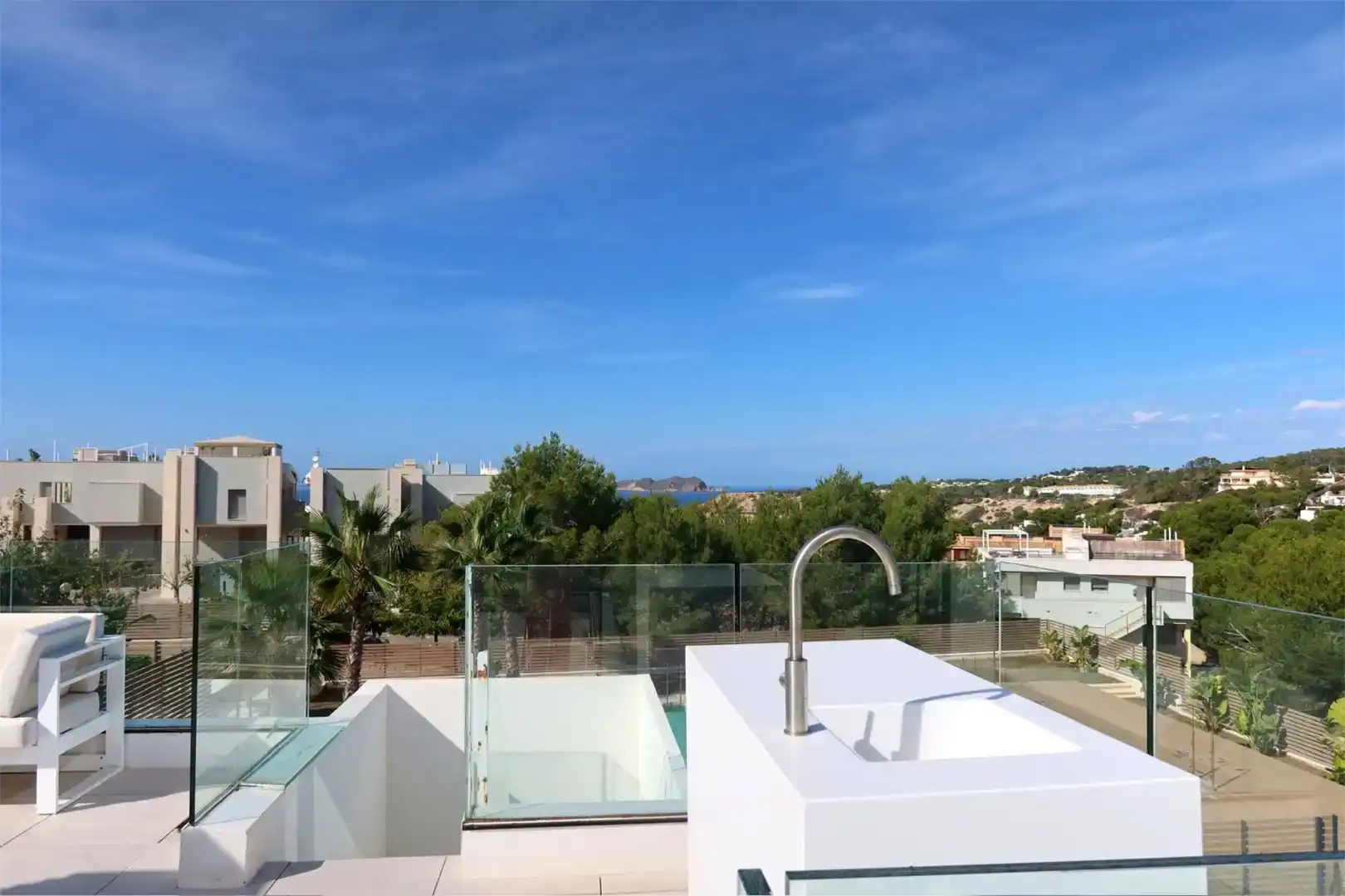 Terrassa de Casa o xalet de lloguer en Sant Josep de sa Talaia amb Aire condicionat, Jardí privat i Traster