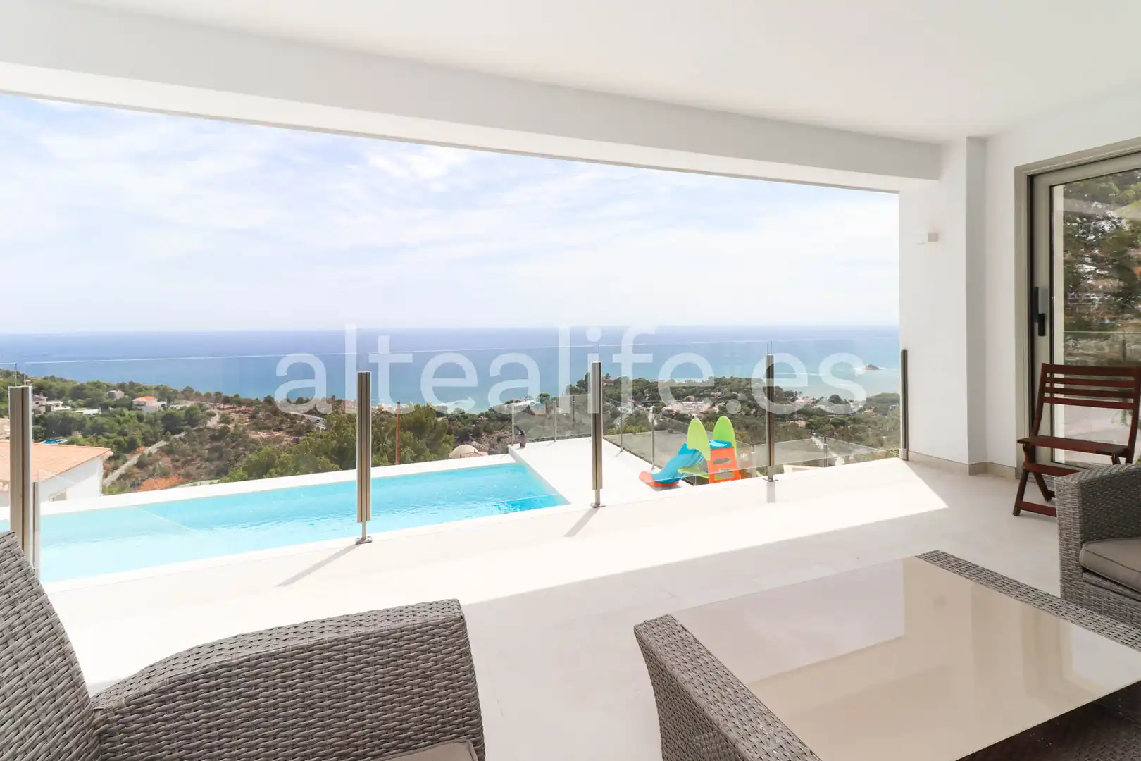 Vista exterior de Casa o chalet en venta en Altea con Aire acondicionado, Jardín privado y Terraza