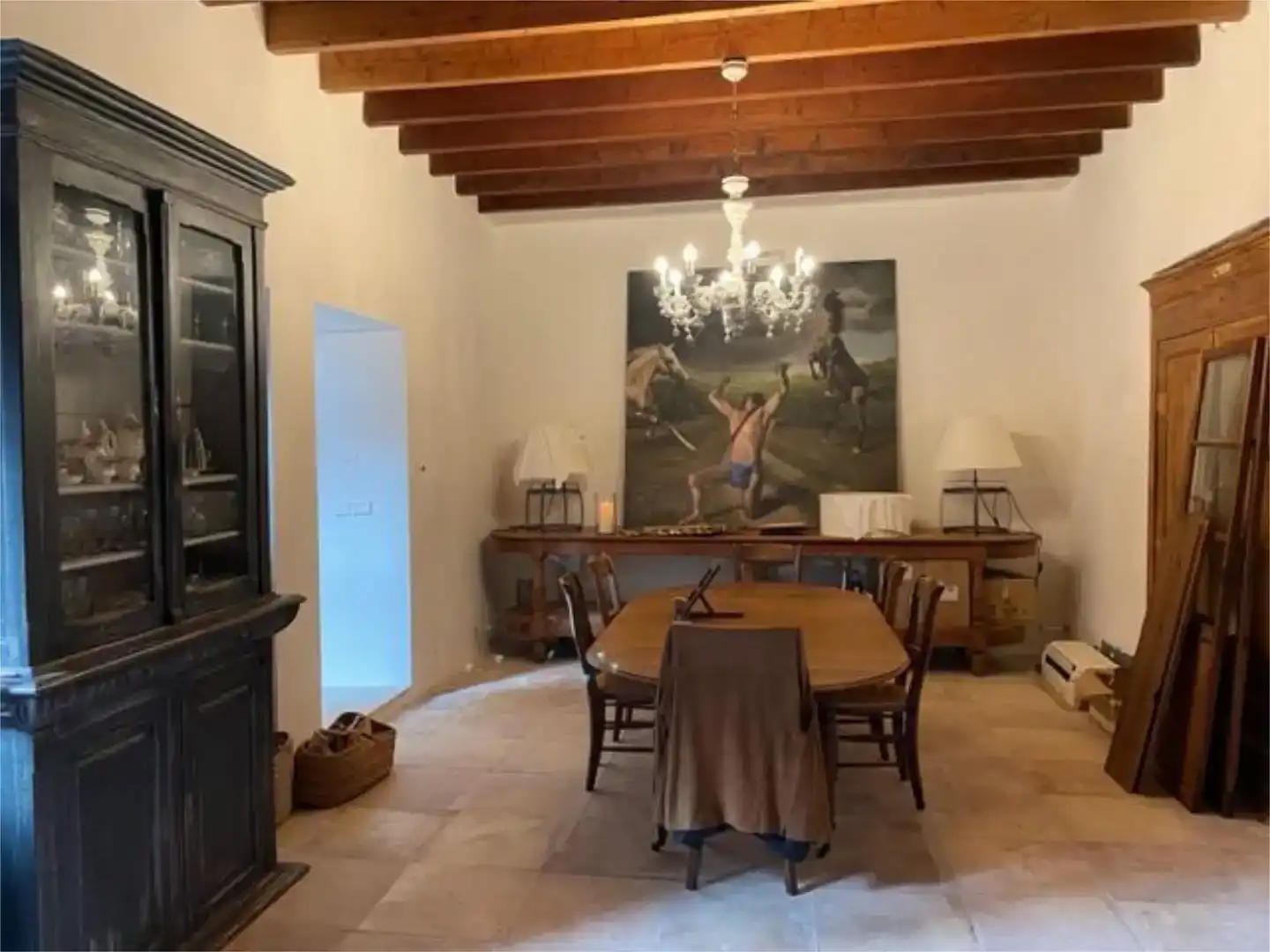 Dining room of Ground floor for sale in Llucmajor  with Air Conditioner, Private garden and Parquet flooring