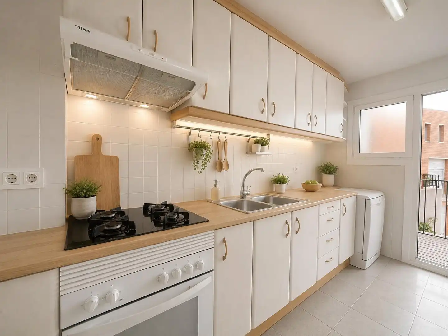Cocina de Piso en venta en Terrassa con Calefacción, Parquet y Terraza