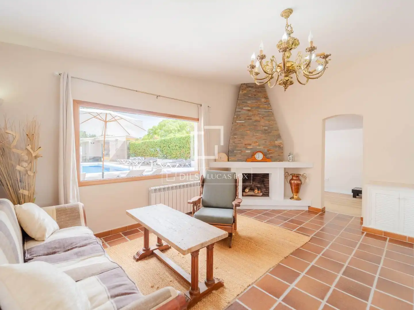 Sala d'estar de Casa o xalet de lloguer en Bétera amb Aire condicionat, Jardí privat i Moblat
