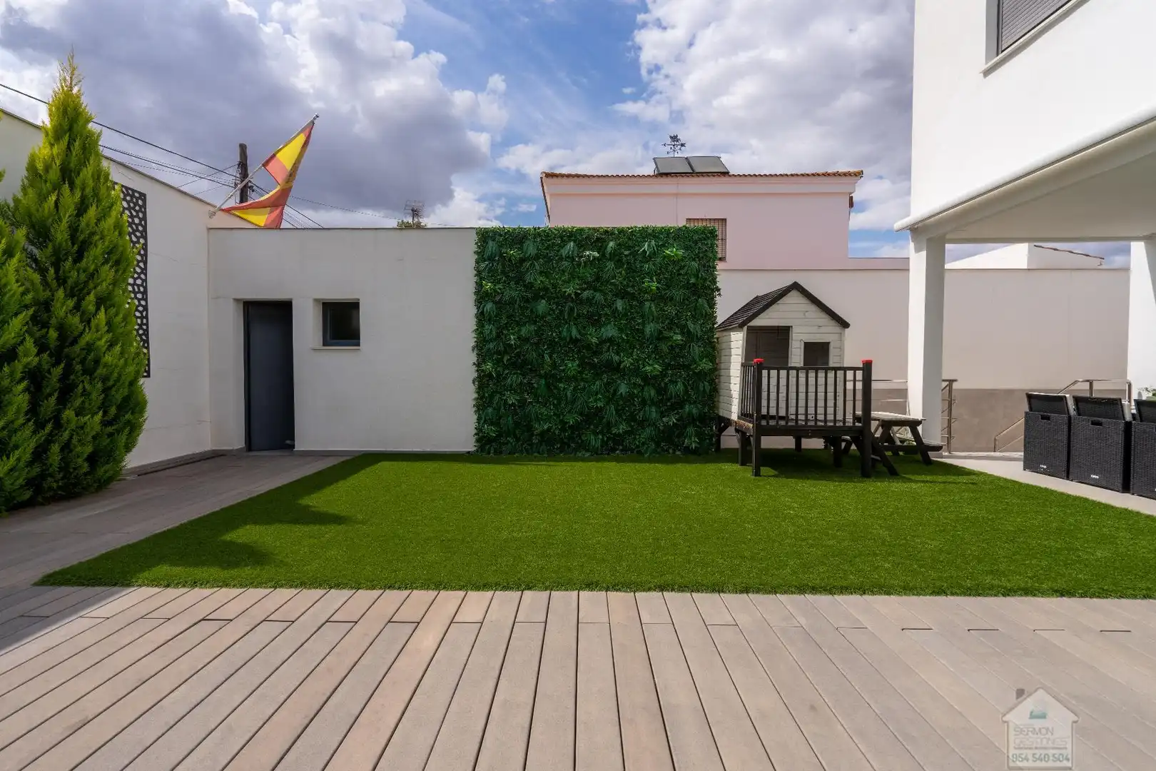 Terrace of Houses for rent in Dos Hermanas  with Air Conditioner, Heating and Swimming Pool